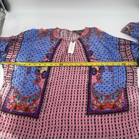 Anthropologie Nyza Beaded Multi Color Blouse By Bhanuni by Jyoti FREE SHIPPING - Picture 3 of 12